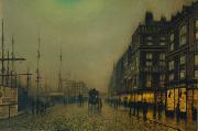 Atkinson Grimshaw Liverpool Quay by Moonlight oil painting